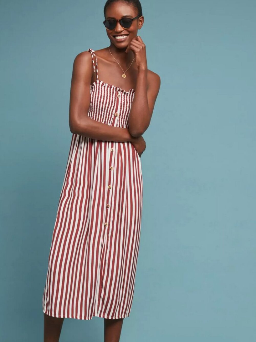Faithfull the Brand Valencia Midi Dress sz 6